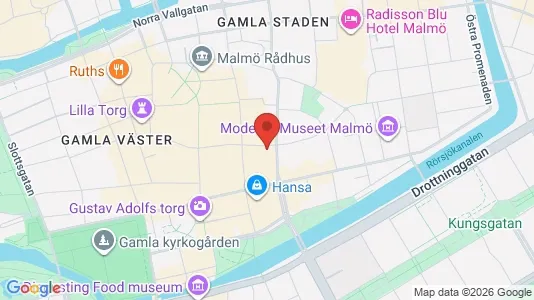 Kontorslokaler att hyra i Malmö Centrum - kort over placeringen