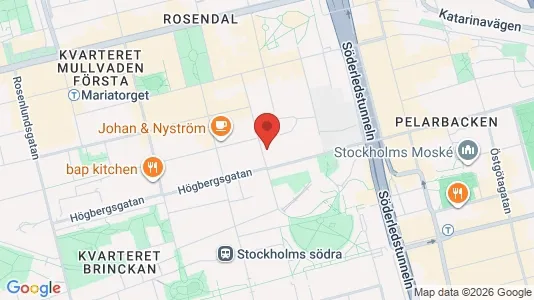 Kontorslokaler att hyra i Södermalm - kort over placeringen