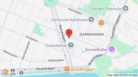 Kontorslokaler att hyra i Östermalm - kort over placeringen