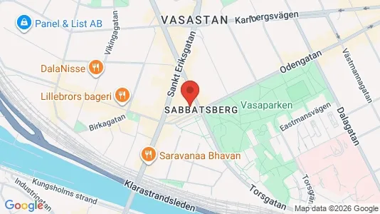 Kontorslokaler att hyra i Vasastan - kort over placeringen