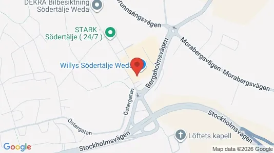 Kontorslokaler att hyra i Södertälje - kort over placeringen