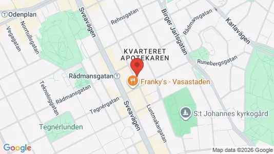Kontorslokaler att hyra i Vasastan - kort over placeringen