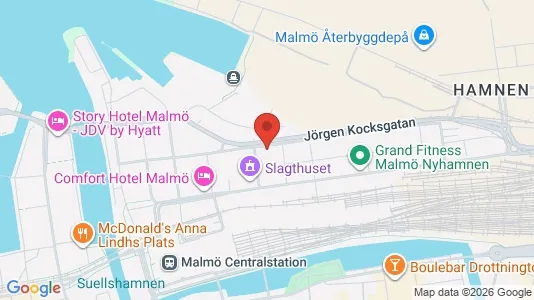 Kontorslokaler att hyra i Malmö Centrum - kort over placeringen