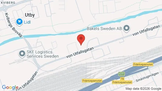 Industrilokaler att hyra i Göteborg Östra - kort over placeringen