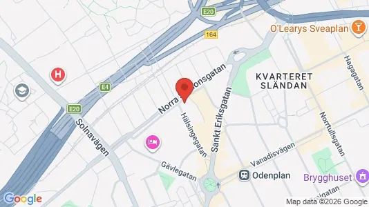 Kontorslokaler att hyra i Vasastan - kort over placeringen