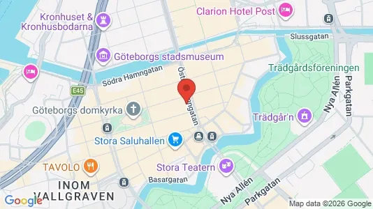 Kontorslokaler att hyra i Göteborg Centrum - kort over placeringen