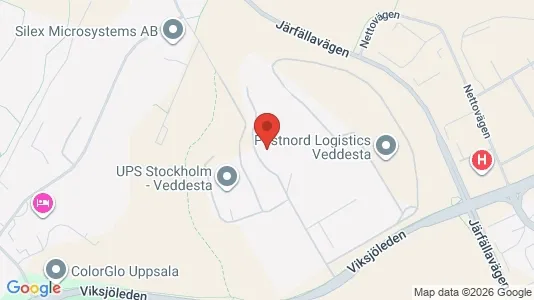Kontorslokaler att hyra i Järfälla - kort over placeringen