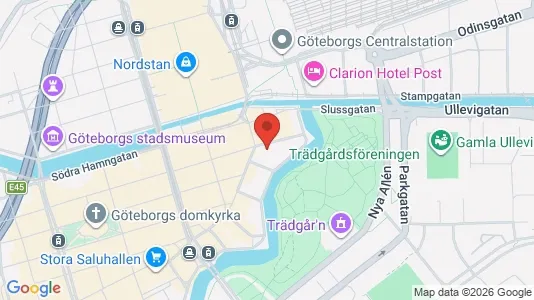 Kontorslokaler att hyra i Göteborg Centrum - kort over placeringen