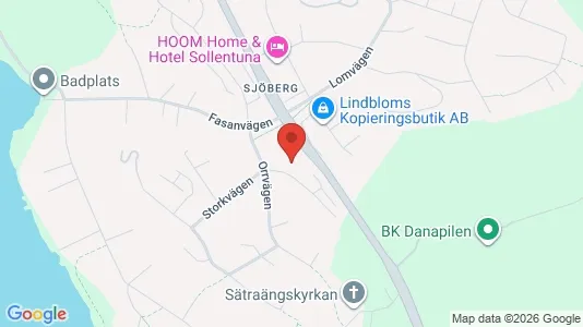 Kontorslokaler att hyra i Sollentuna - kort over placeringen