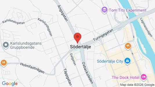 Kontorslokaler att hyra i Södertälje - kort over placeringen