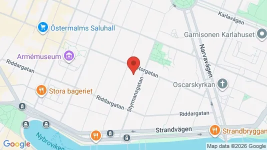 Kontorslokaler att hyra i Östermalm - kort over placeringen
