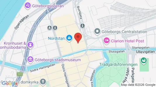 Kontorslokaler att hyra i Göteborg Centrum - kort over placeringen
