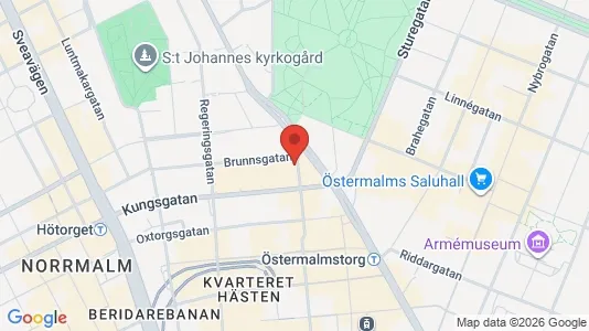 Kontorslokaler att hyra i Stockholm Innerstad - kort over placeringen