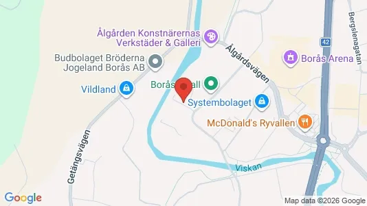 Kontorslokaler att hyra i Borås - kort over placeringen