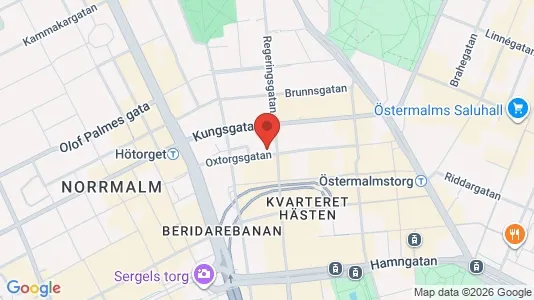 Kontorslokaler att hyra i Stockholm Innerstad - kort over placeringen