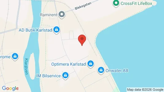 Industrilokaler att hyra i Karlstad - kort over placeringen