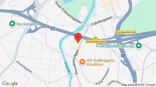 Lagerlokaler att hyra i Borås - kort over placeringen