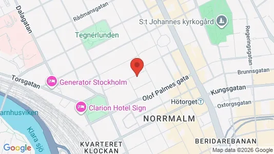Kontorslokaler att hyra i Stockholm Innerstad - kort over placeringen