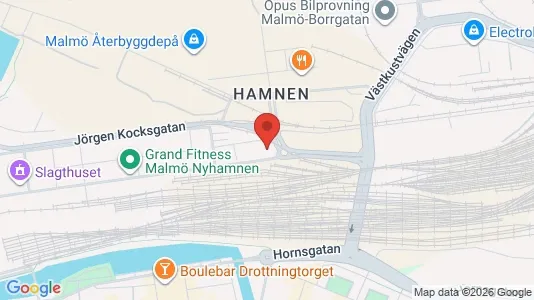 Kontorslokaler att hyra i Malmö Centrum - kort over placeringen