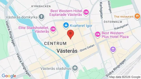 Kontorslokaler att hyra i Västerås - kort over placeringen