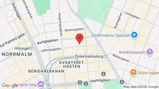 Kontorslokaler att hyra i Stockholm Innerstad - kort over placeringen
