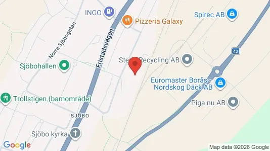 Industrilokaler att hyra i Sjöbo - kort over placeringen