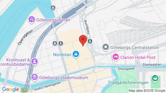 Kontorslokaler att hyra i Göteborg Centrum - kort over placeringen