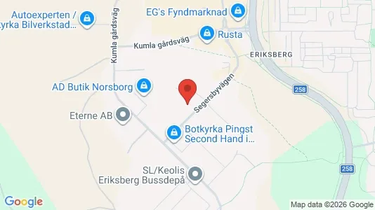 Industrilokaler att hyra i Uppsala - kort over placeringen