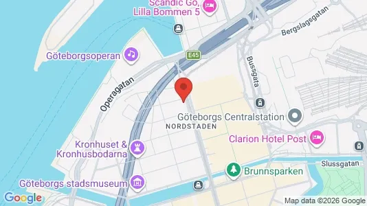 Kontorslokaler att hyra i Göteborg Centrum - kort over placeringen