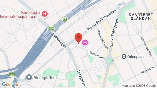 Kontorslokaler att hyra i Vasastan - kort over placeringen