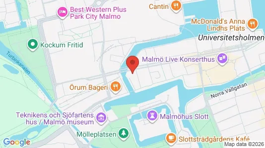 Kontorslokaler att hyra i Malmö Centrum - kort over placeringen