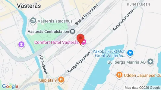Kontorslokaler att hyra i Västerås - kort over placeringen