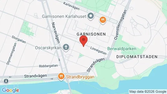 Kontorslokaler att hyra i Östermalm - kort over placeringen