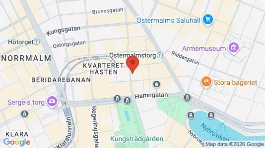 Coworking spaces att hyra i Stockholm Innerstad - kort over placeringen