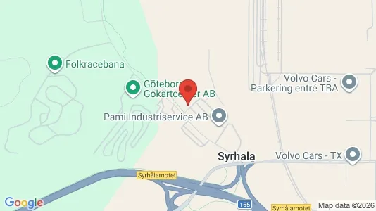 Industrilokaler att hyra i Västra hisingen - kort over placeringen