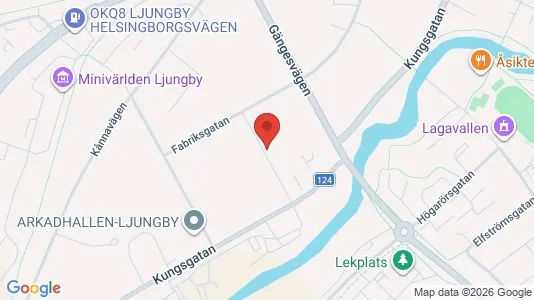 Industrilokaler att hyra i Ljungby - kort over placeringen