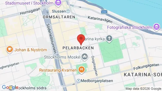 Kontorslokaler att hyra i Södermalm - kort over placeringen