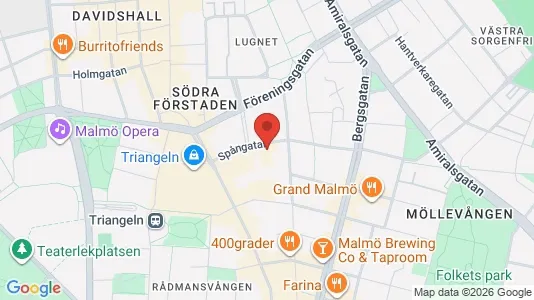 Kontorslokaler att hyra i Malmö Centrum - kort over placeringen