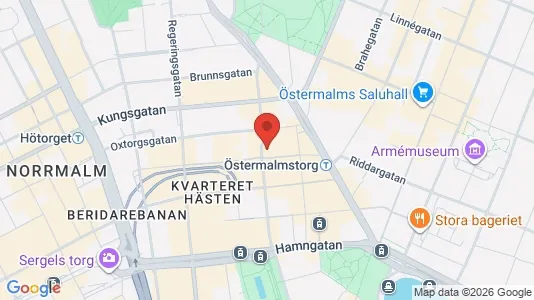 Kontorslokaler att hyra i Stockholm Innerstad - kort over placeringen