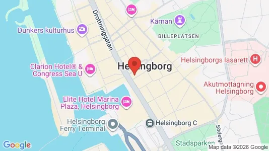 Kontorslokaler att hyra i Helsingborg - kort over placeringen