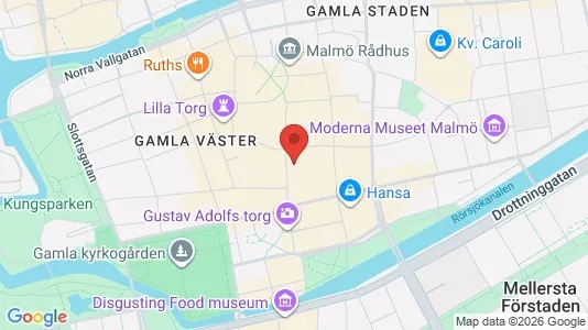 Kontorslokaler att hyra i Malmö Centrum - kort over placeringen