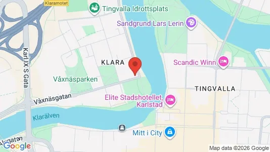 Kontorslokaler att hyra i Karlstad - kort over placeringen