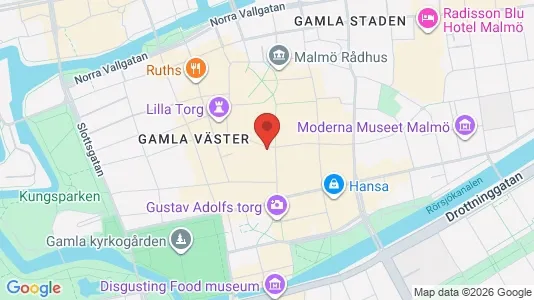 Kontorslokaler att hyra i Malmö Centrum - kort over placeringen