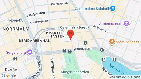 Kontorslokaler att hyra i Stockholm Innerstad - kort over placeringen