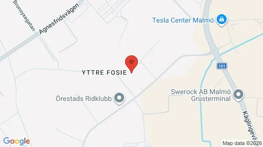 Kontorslokaler att hyra i Fosie - kort over placeringen