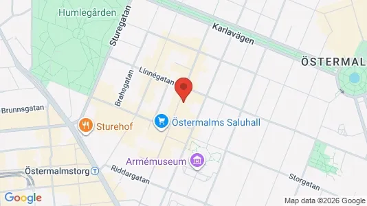 Kontorslokaler att hyra i Östermalm - kort over placeringen