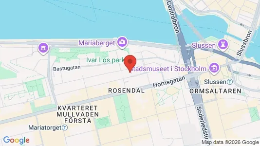 Kontorslokaler att hyra i Södermalm - kort over placeringen