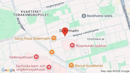 Kontorslokaler att hyra i Södermalm - kort over placeringen