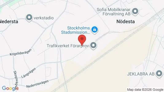 Industrilokaler att hyra i Haninge - kort over placeringen