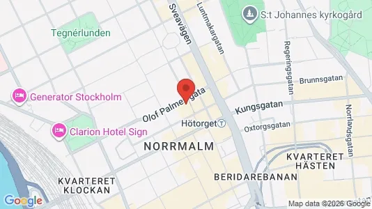Kontorslokaler att hyra i Stockholm Innerstad - kort over placeringen